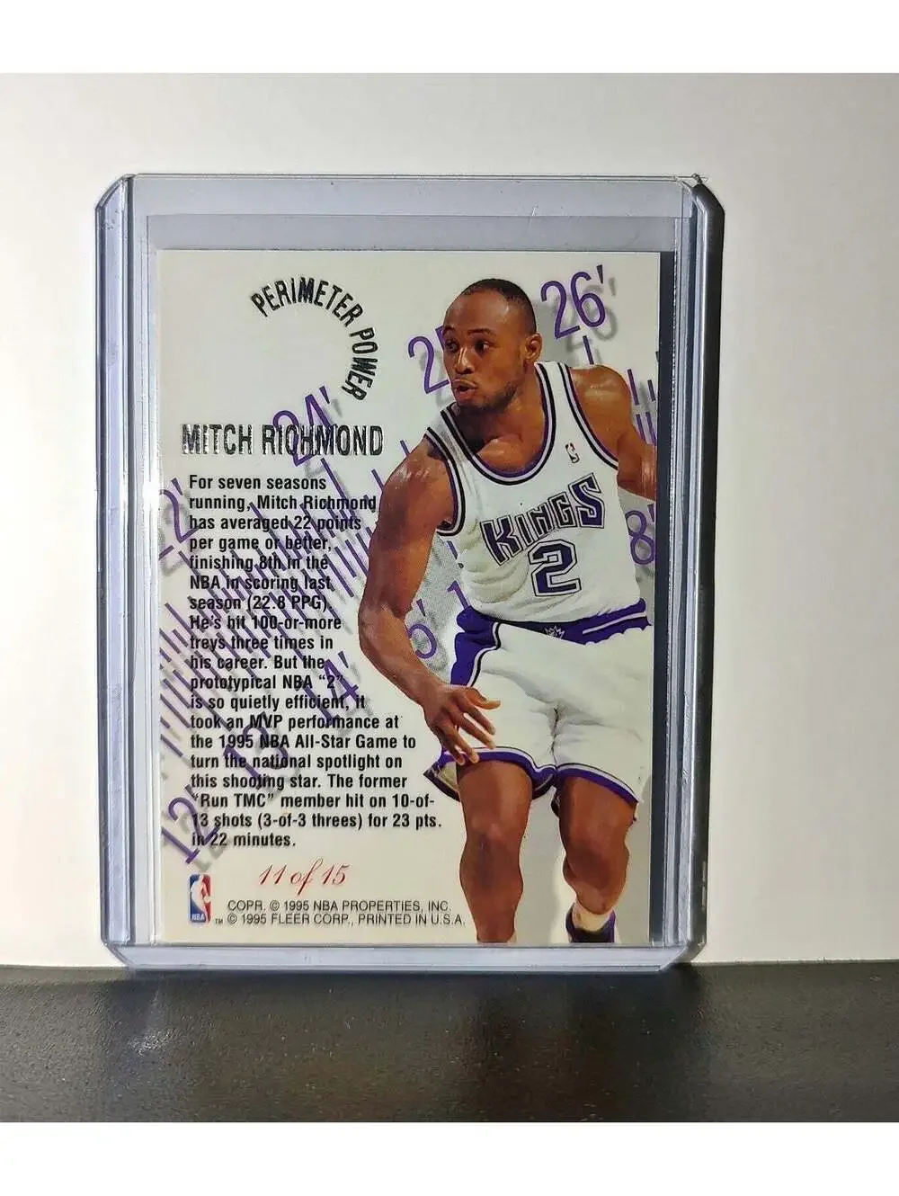 Mitch Richmond 1995-96 Flair NBA #11 Perimeter Power Card